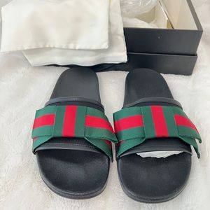 Gucci Ribbon Slides BRAND NEW Size 37